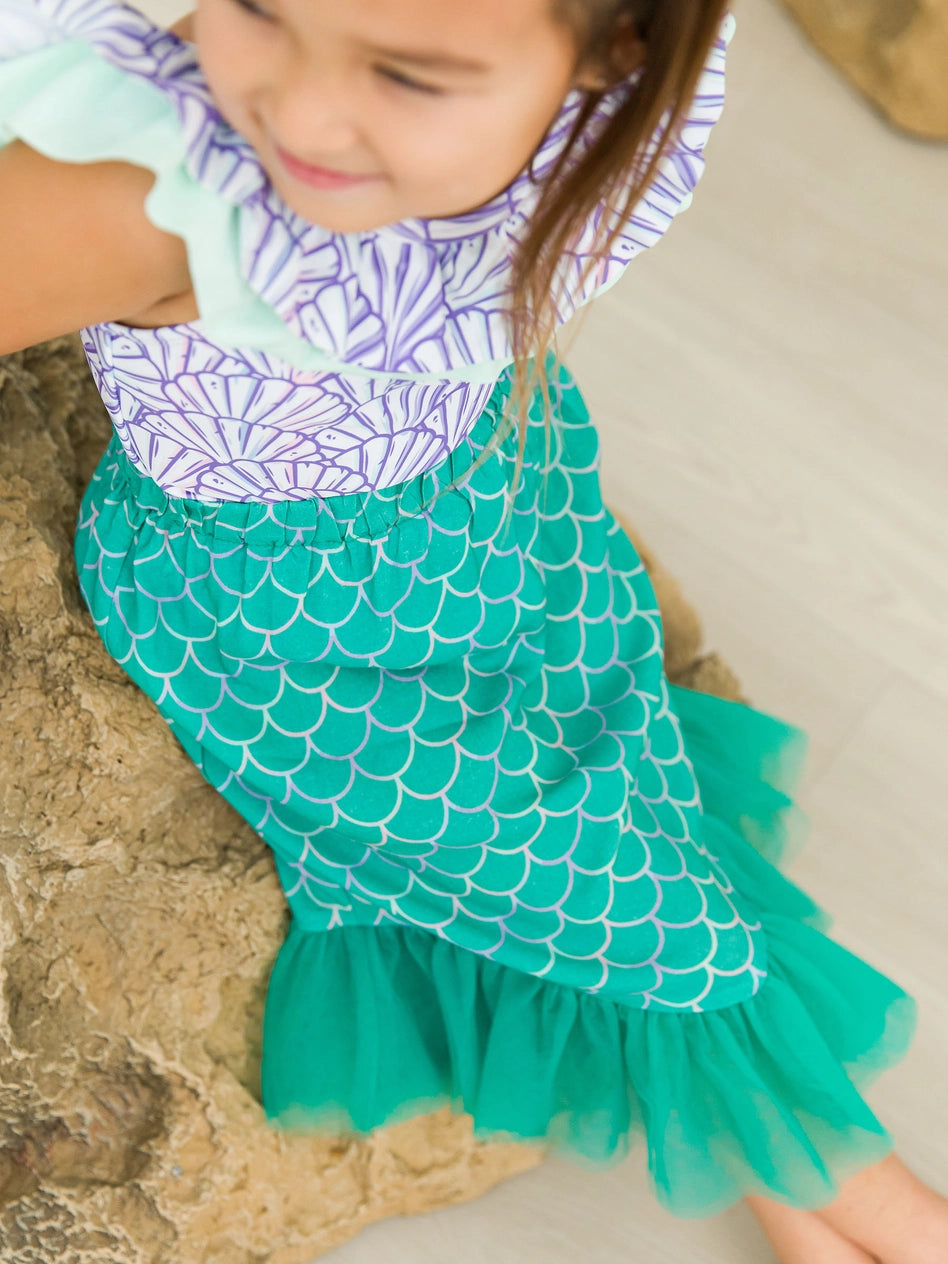 Magical Mermaid Tail Skirt Cover-Up