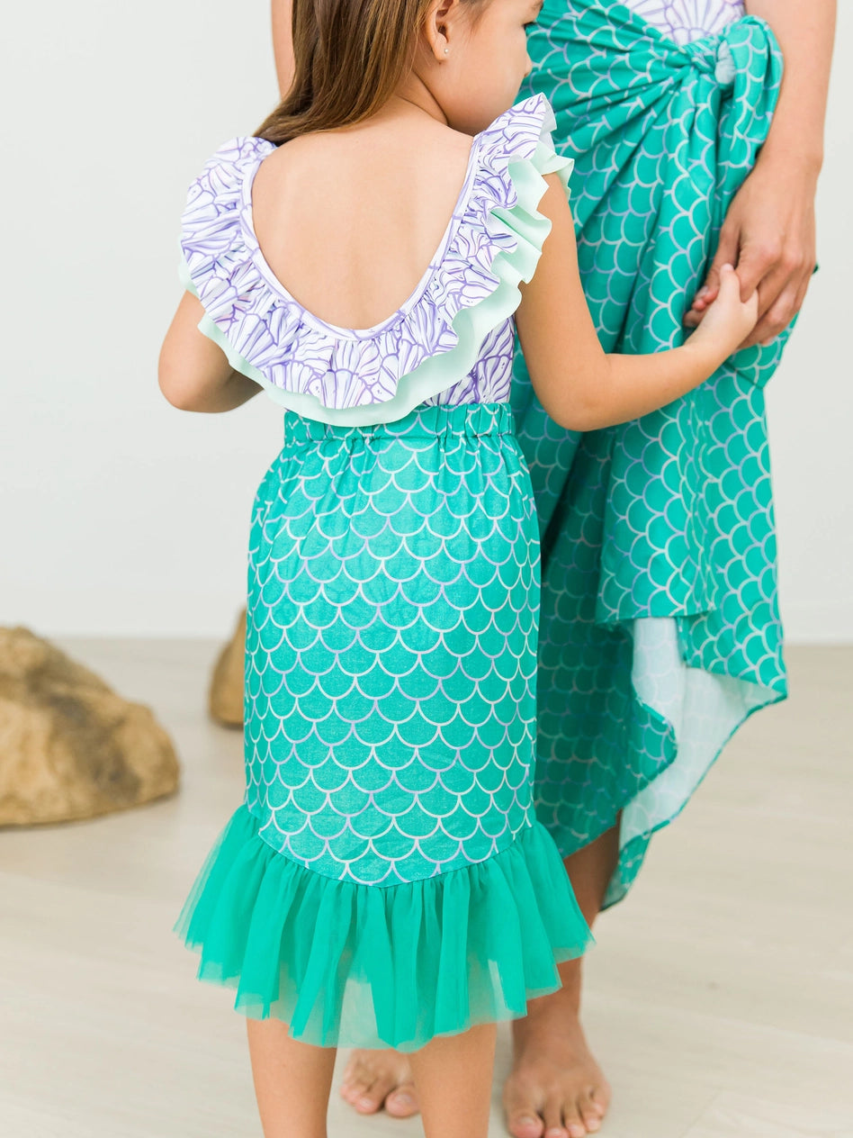Magical Mermaid Tail Skirt Cover-Up