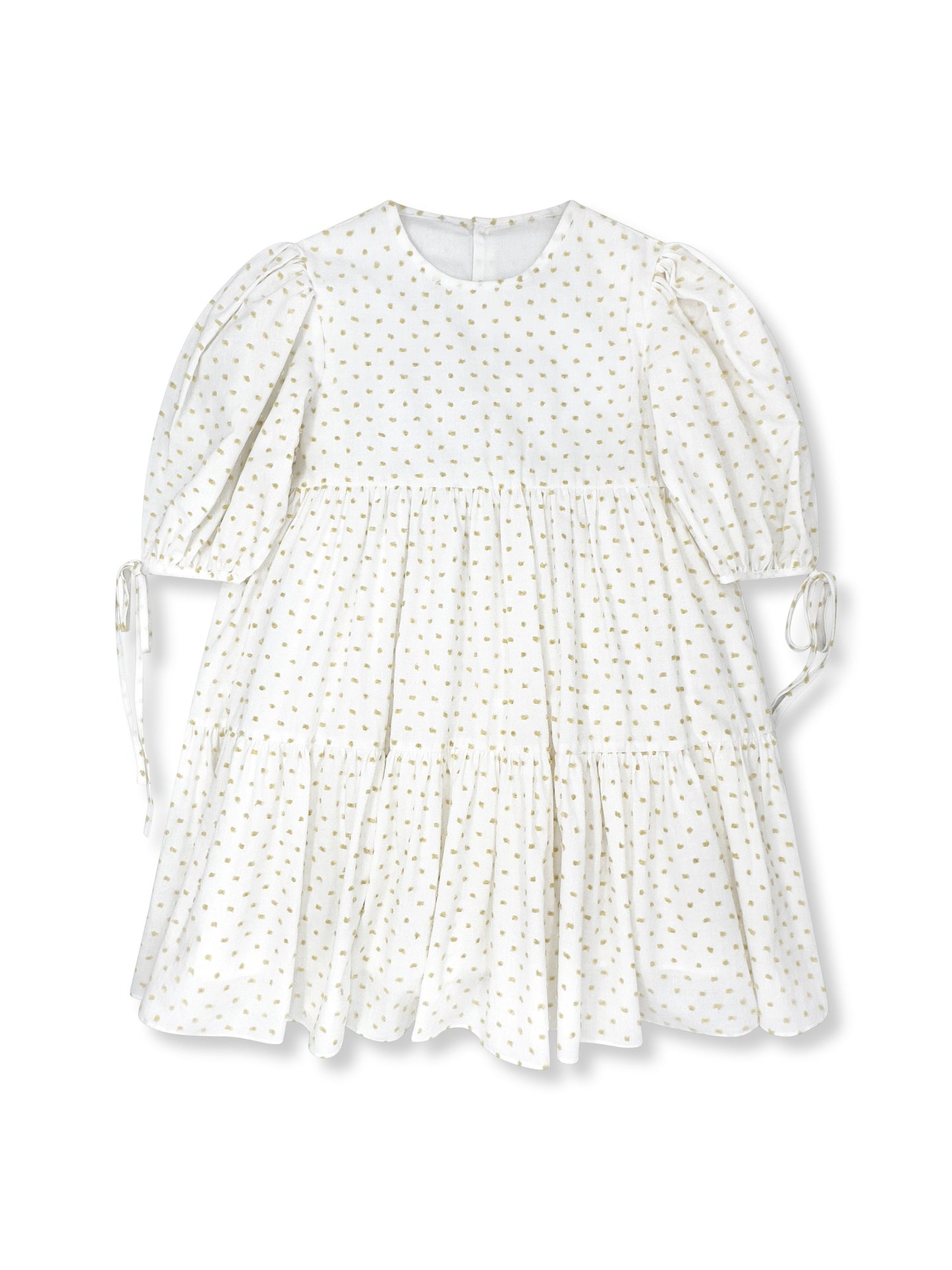 Beth Dress - Ecru Swiss Dot