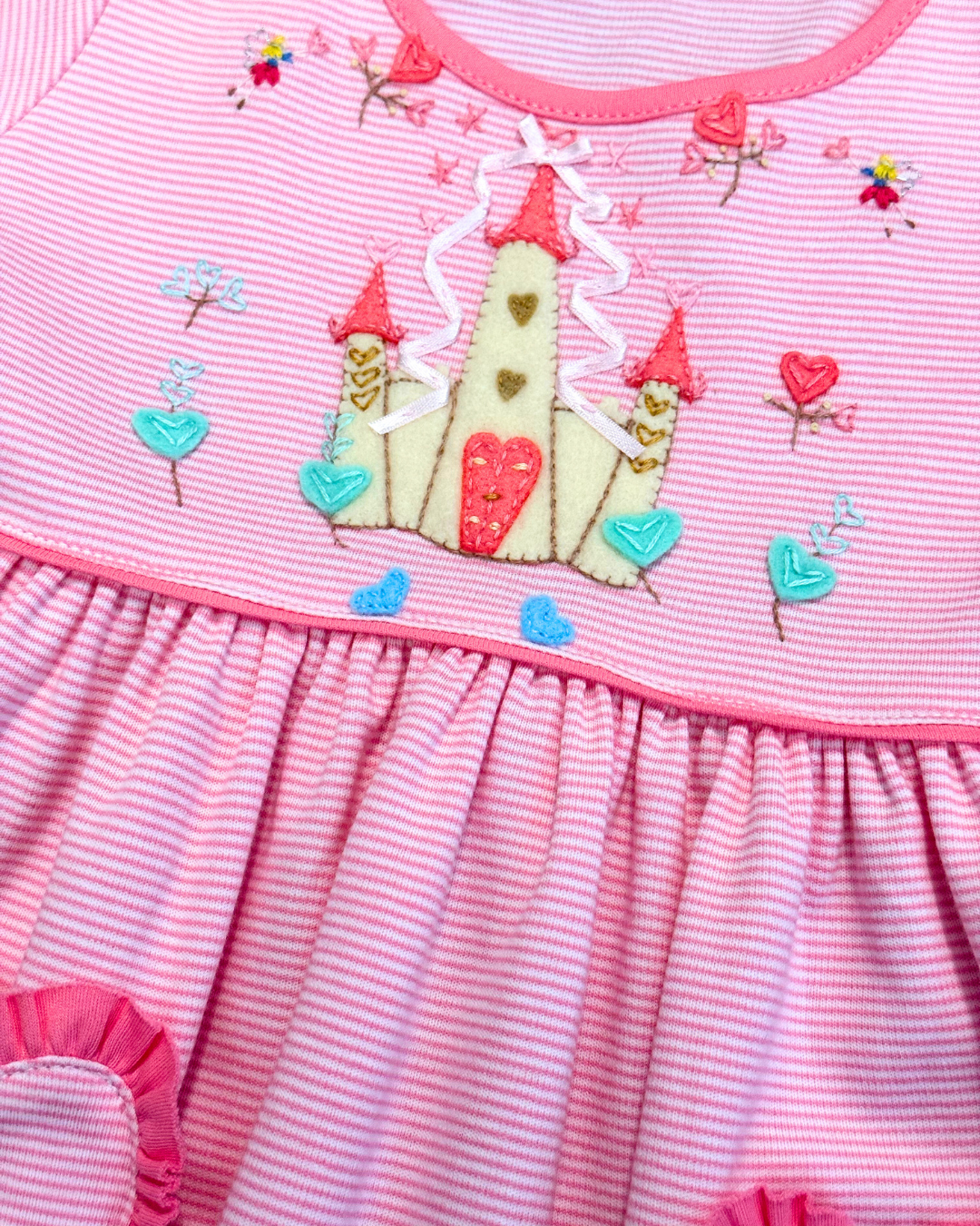 Squiggles - Sweet Castle Heart Pocket Popover Dress