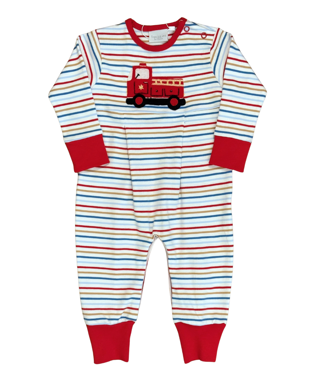 Squiggles - Firetruck Long Romper