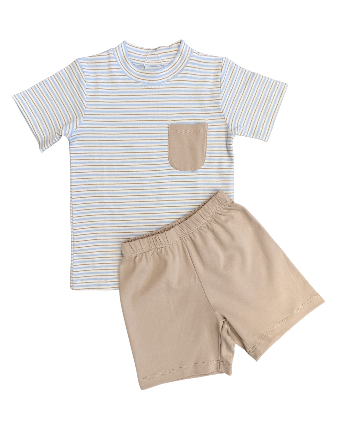 Squiggles - Latte Stripe Short Set