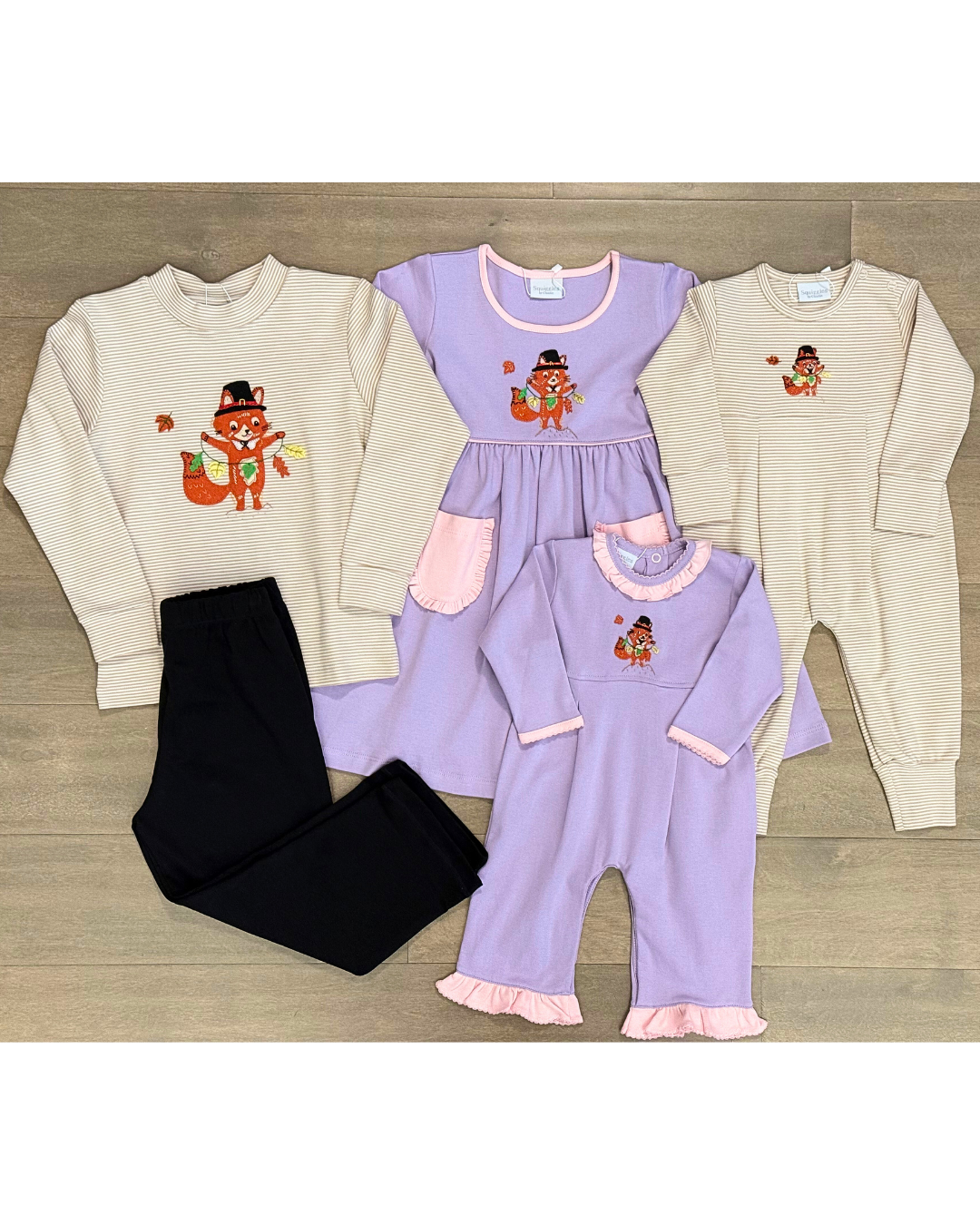 Squiggles - Fall Blessings Ruffled Romper