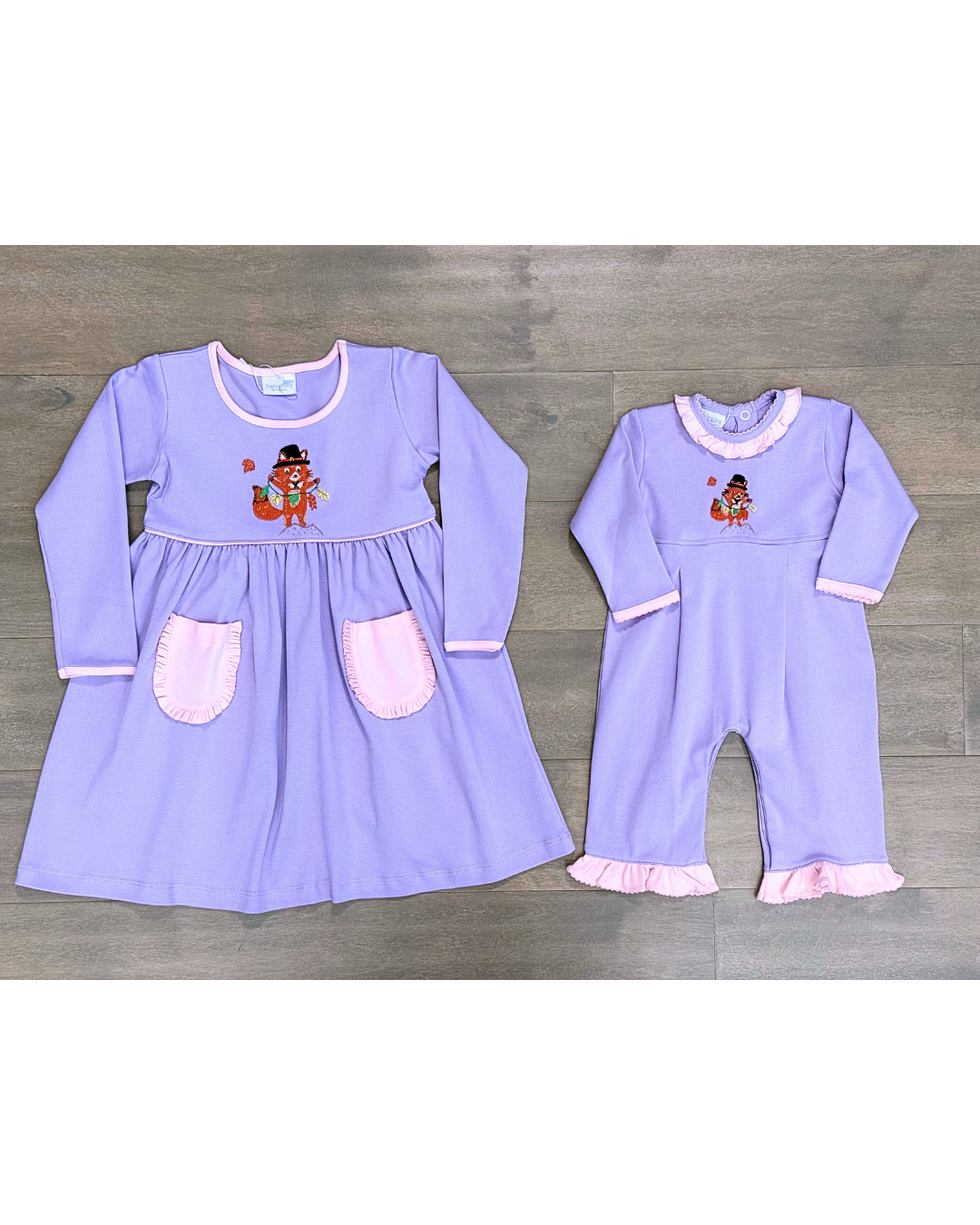Squiggles - Fall Blessings Ruffled Romper