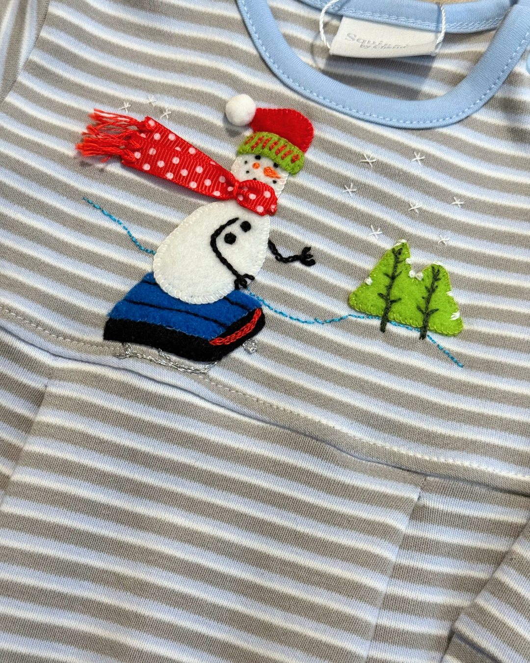 Squiggles - Downhill Snowman Romper