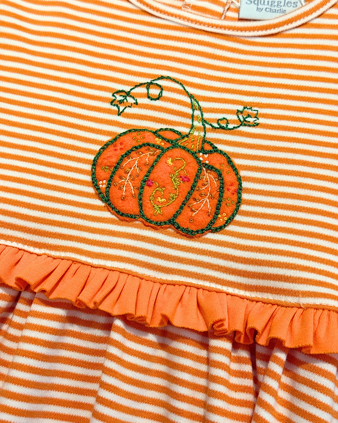 Squiggles - Floral Vine Pumpkin Dress