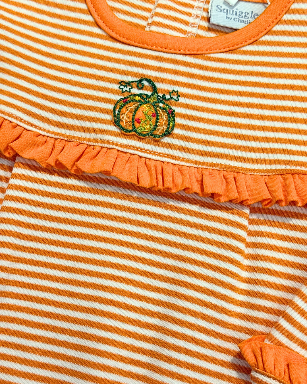 Squiggles - Floral Vine Pumpkin Romper