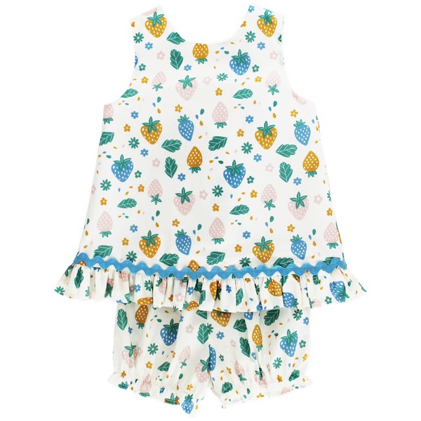 Strawberry Patch Angel Dress Tie with Bloomer