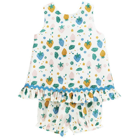 Strawberry Patch Angel Dress Tie with Bloomer