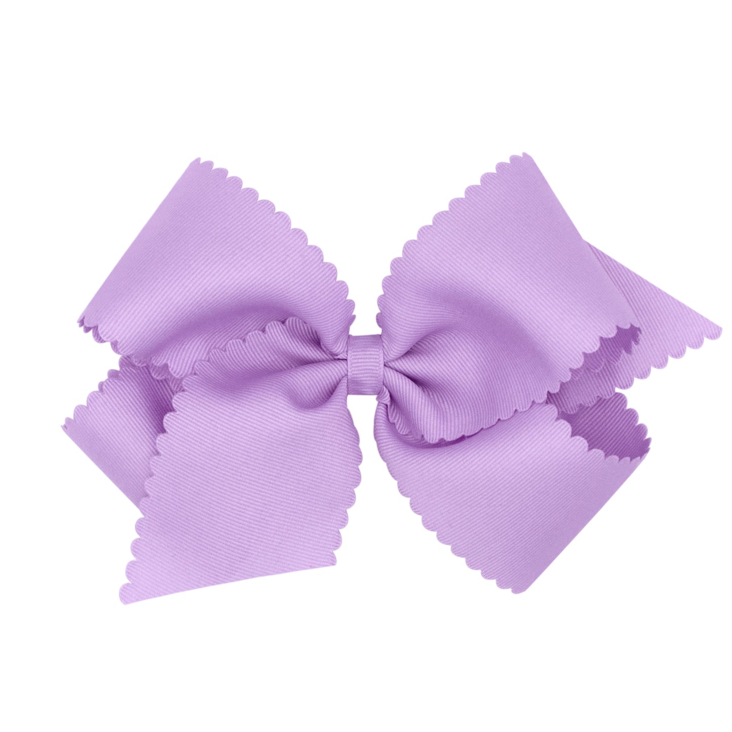 King Scalloped Grosgrain Hair Bow (Multiple Colors)