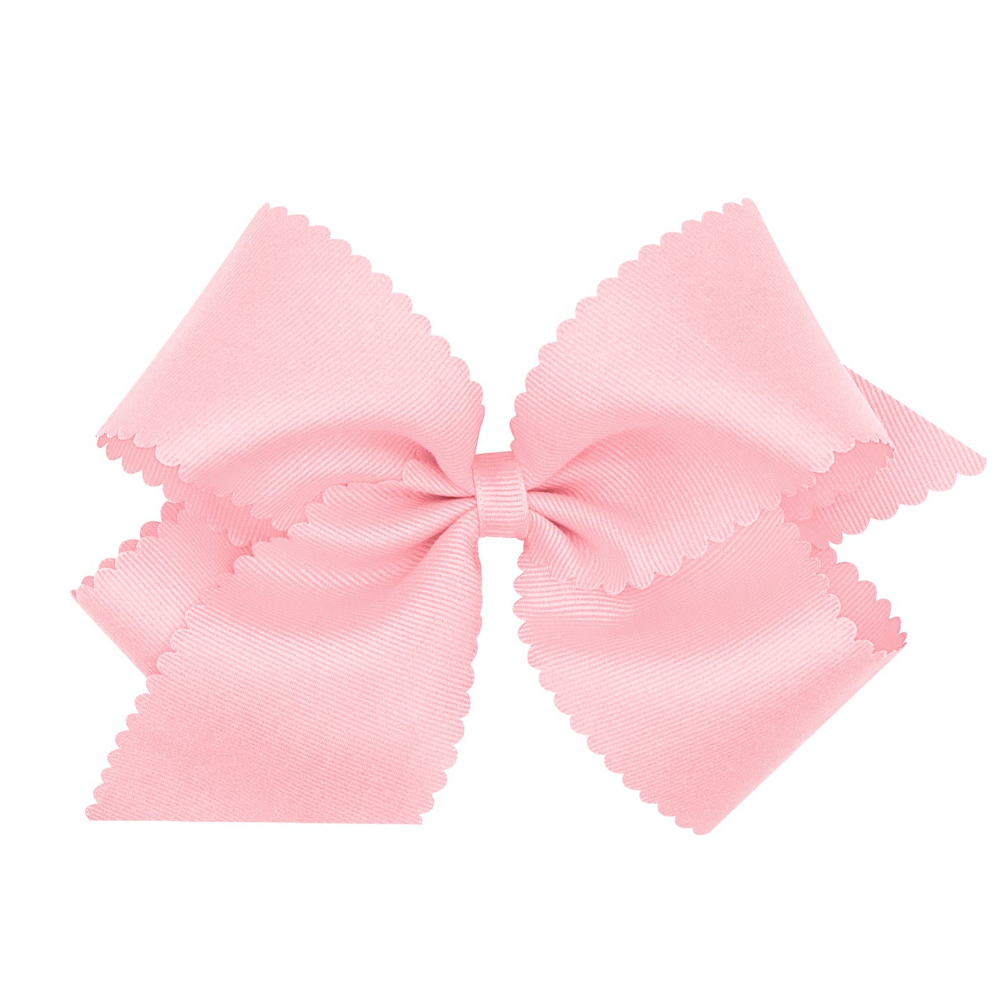 King Scalloped Grosgrain Hair Bow (Multiple Colors)