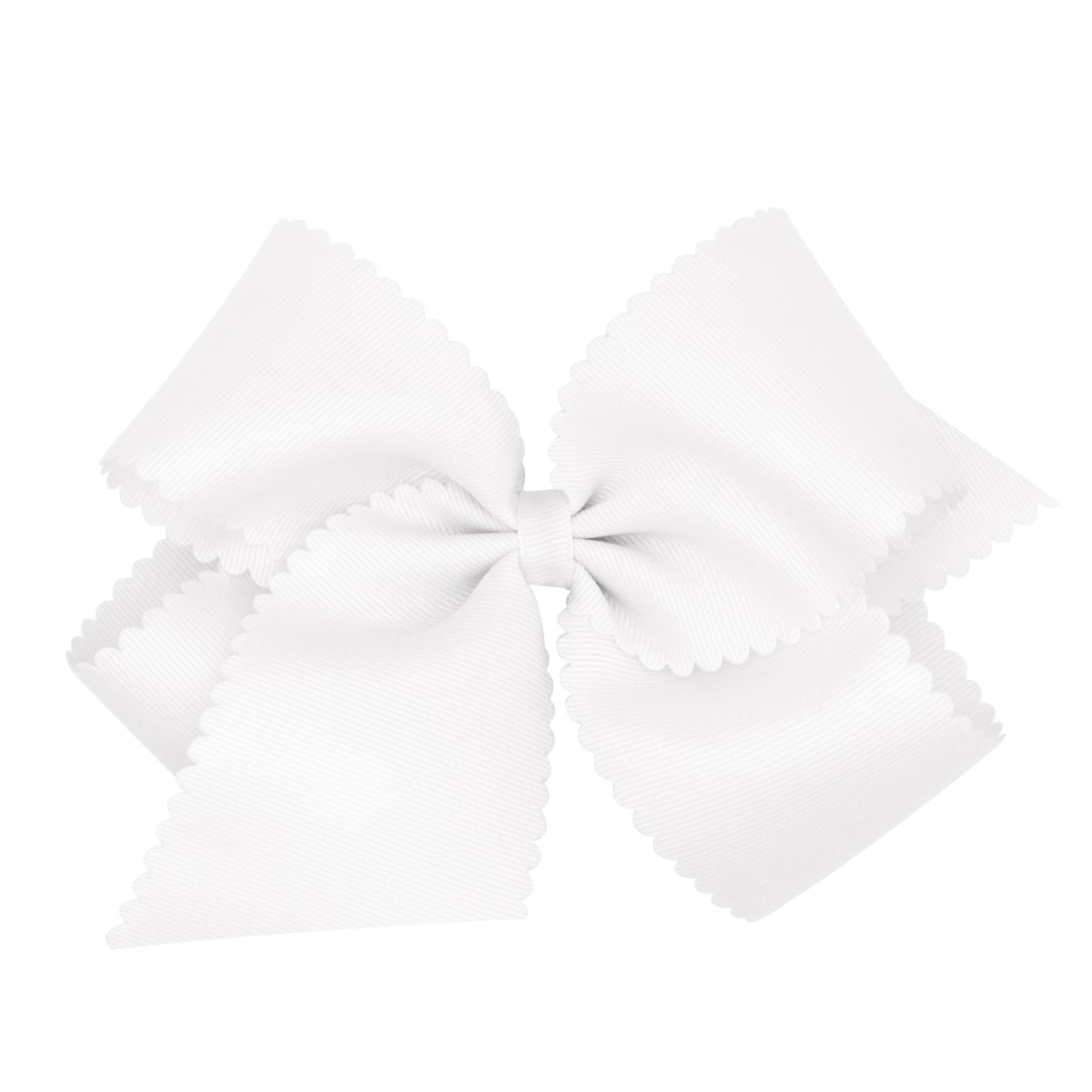 King Scalloped Grosgrain Hair Bow (Multiple Colors)