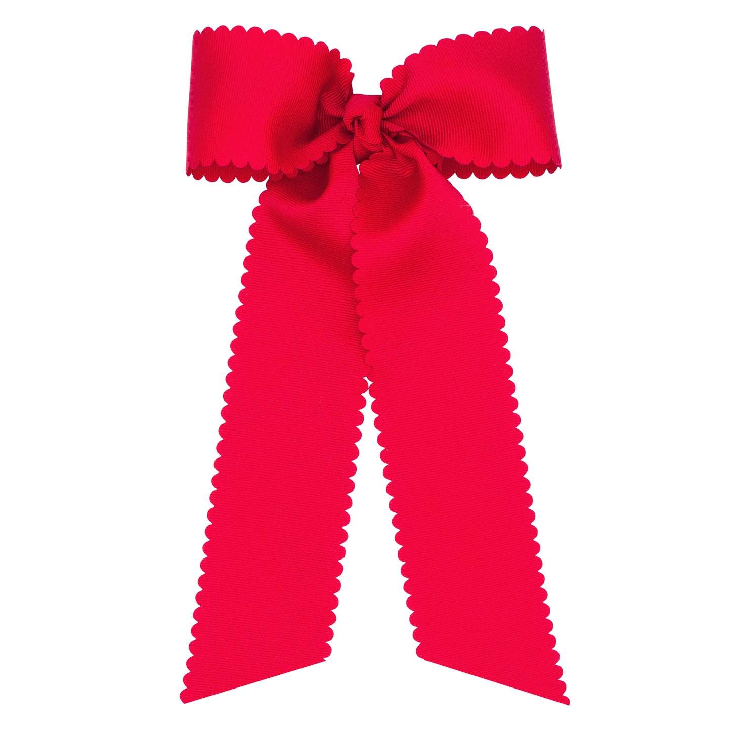King Scalloped Grosgrain Streamer Bow (Multiple Colors)