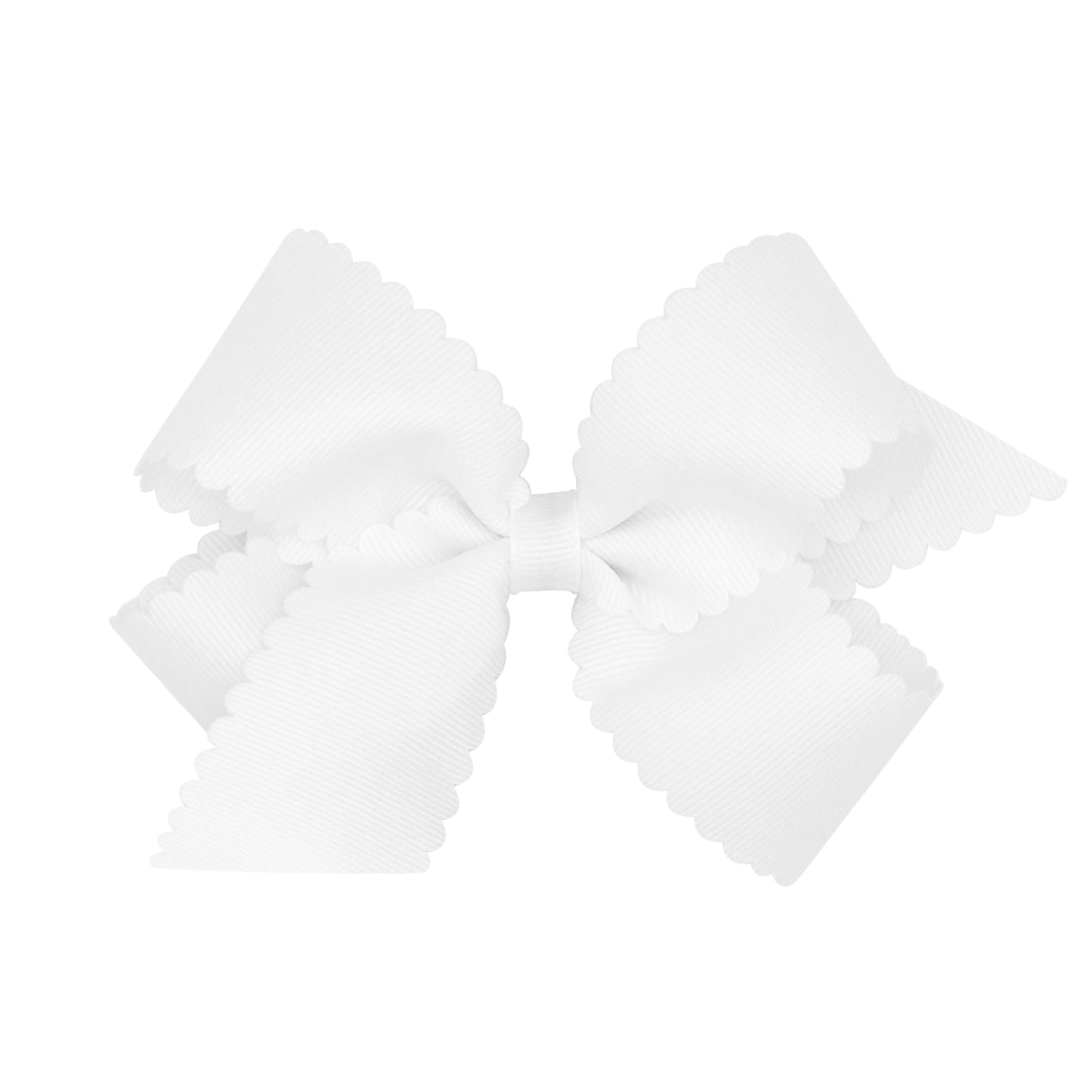 Medium Scalloped Grosgrain Hair Bow (Multiple Colors)