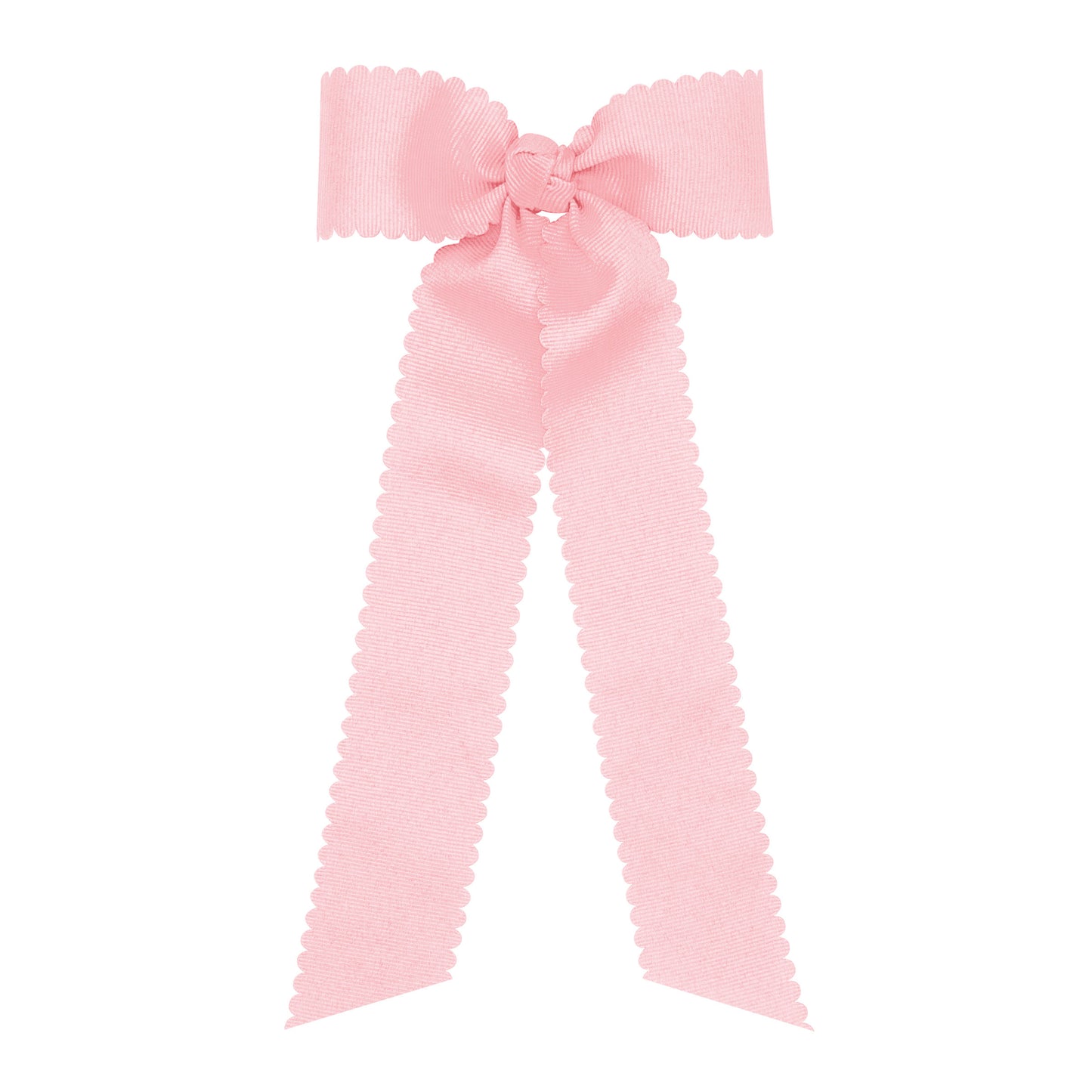 Medium Scalloped Grosgrain Streamer Bow (Multiple Colors)