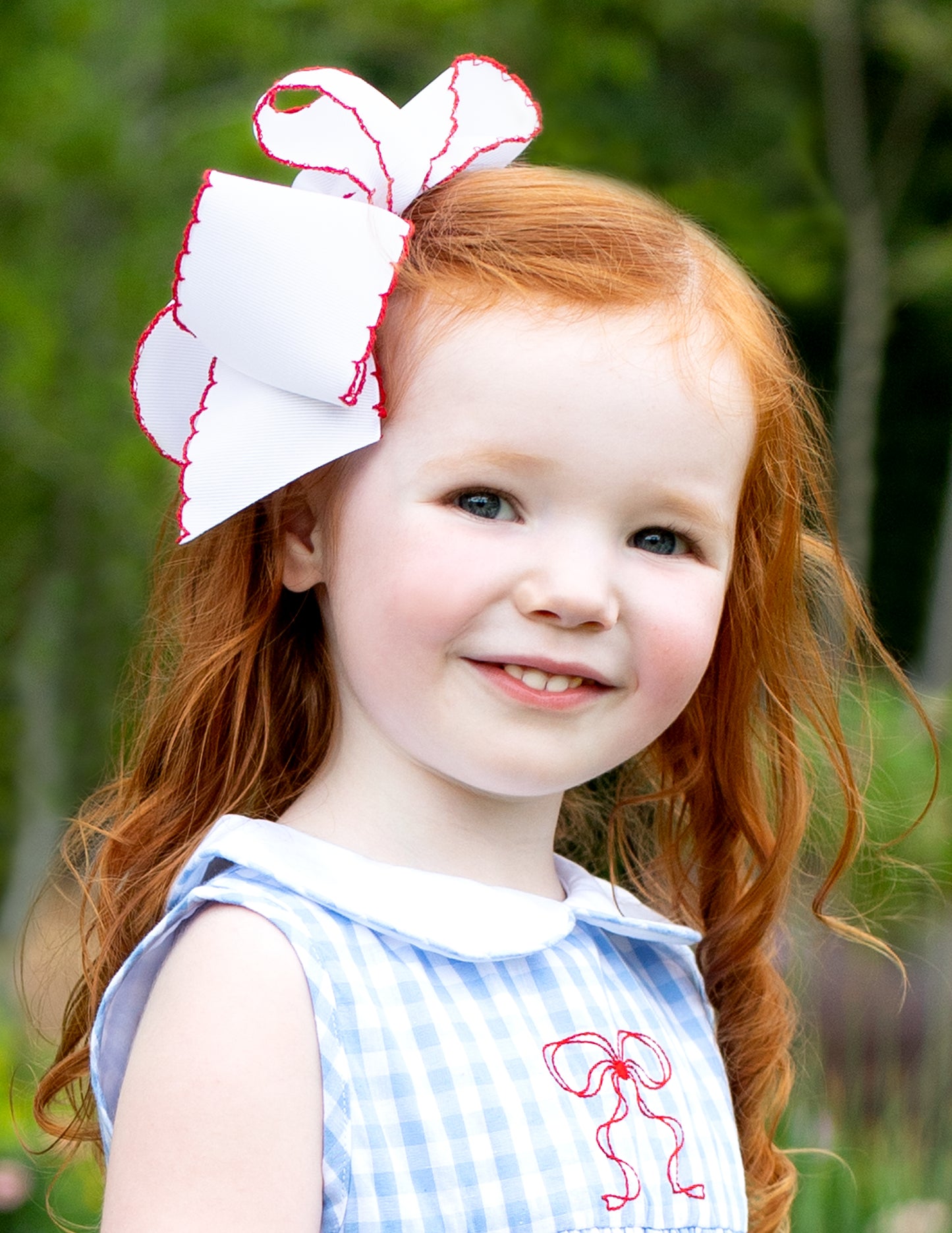 King Moonstitch Grosgrain Hair Bow (Multiple Colors)