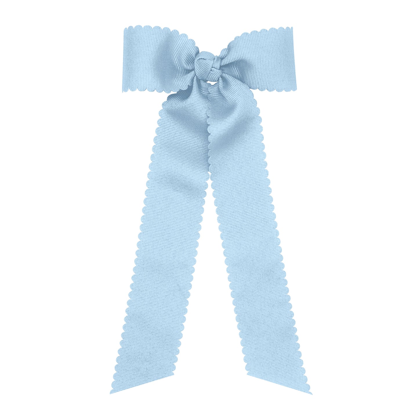 Medium Scalloped Grosgrain Streamer Bow (Multiple Colors)
