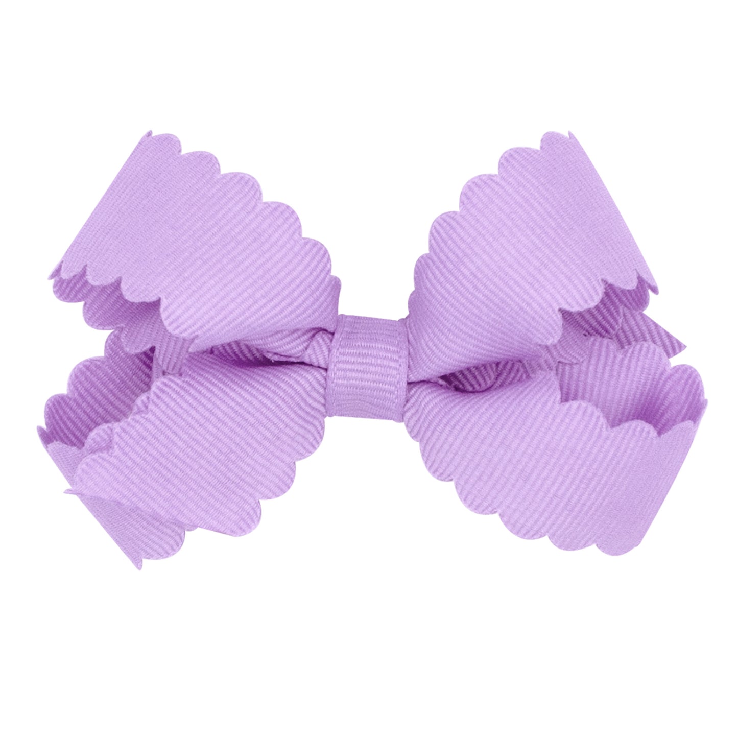 Mini Scalloped Grosgrain Hair Bow