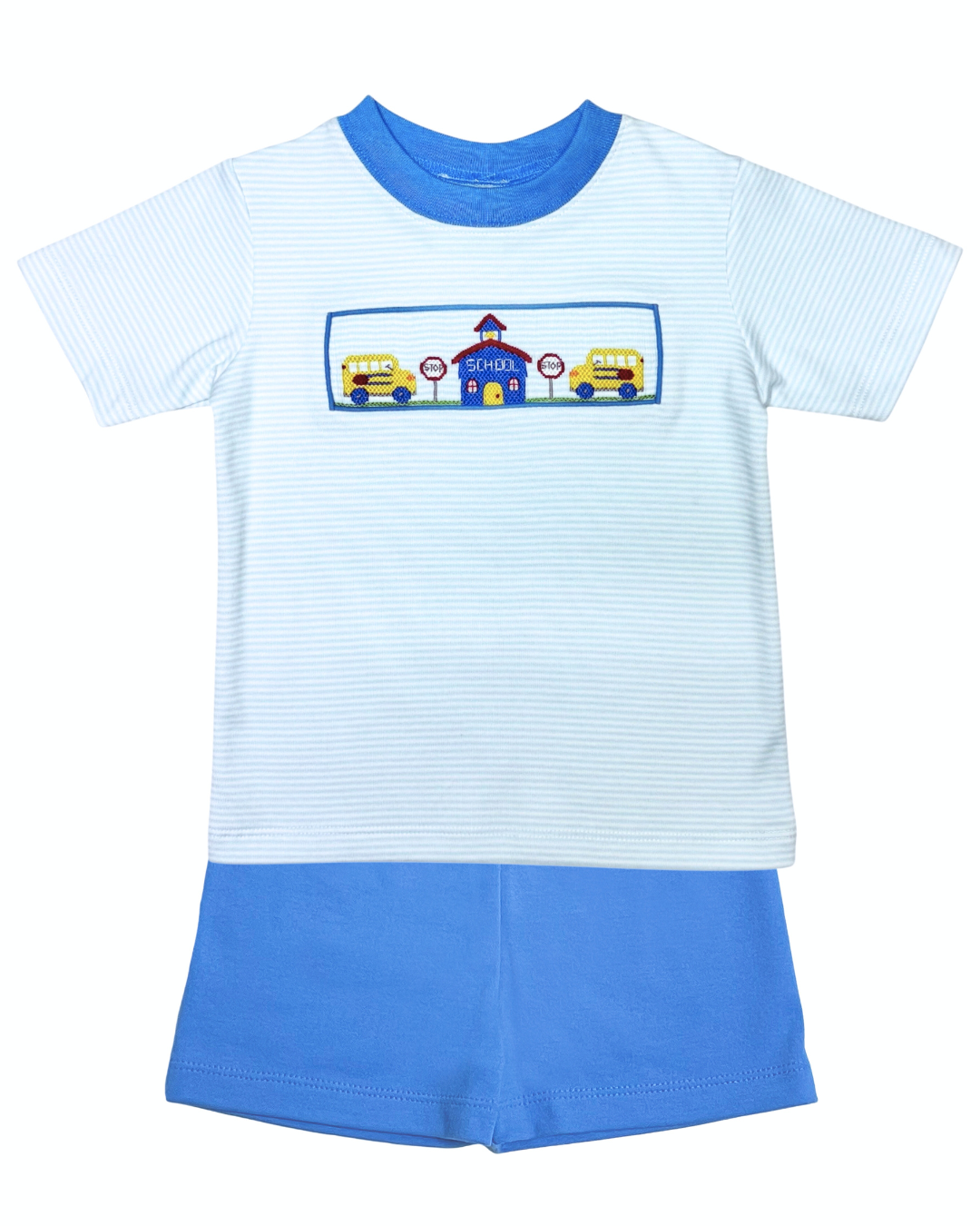 School House Smocked Knit Short Set