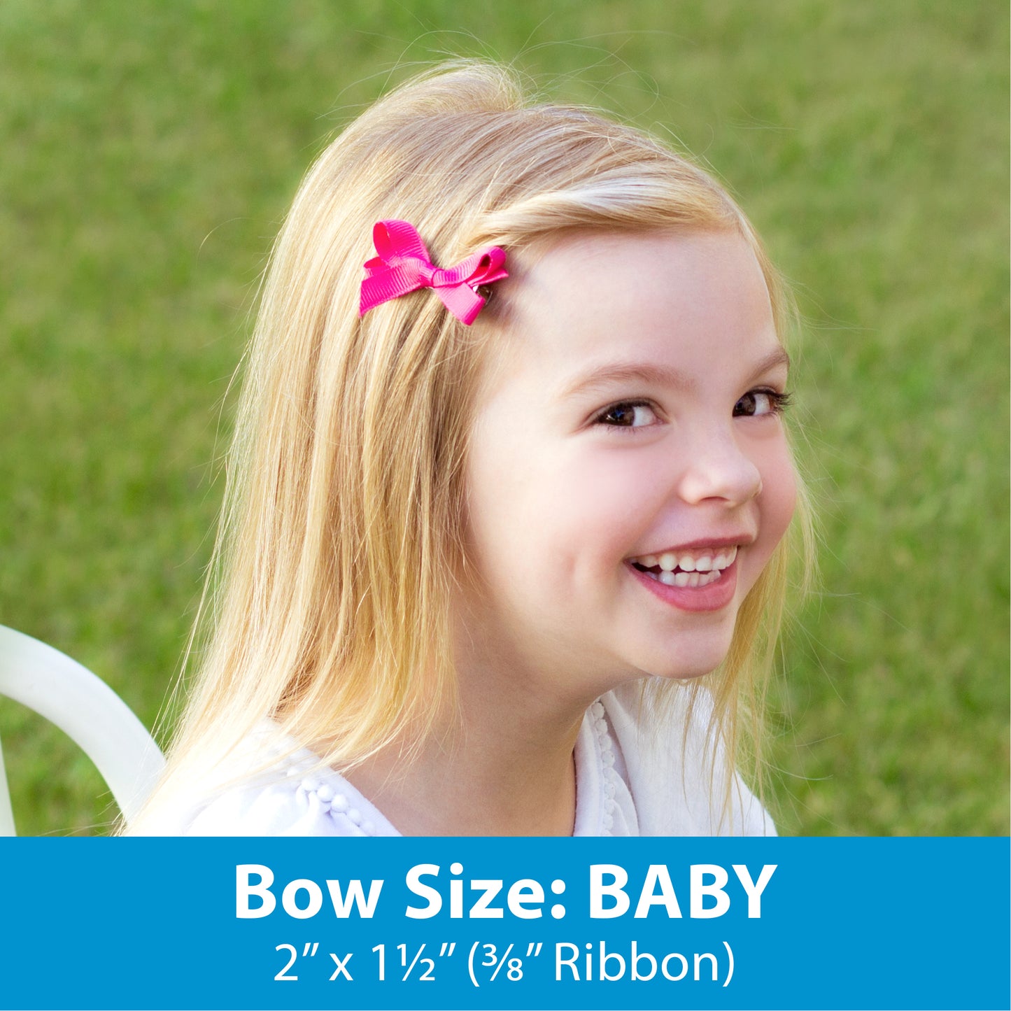 Baby Satin Hair Bow with Streamer Tails