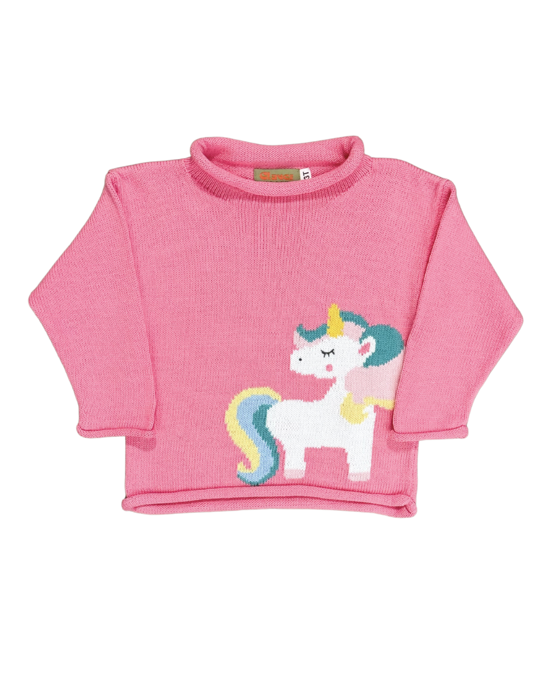 Claver Sweater - Unicorn on Light Bubblegum