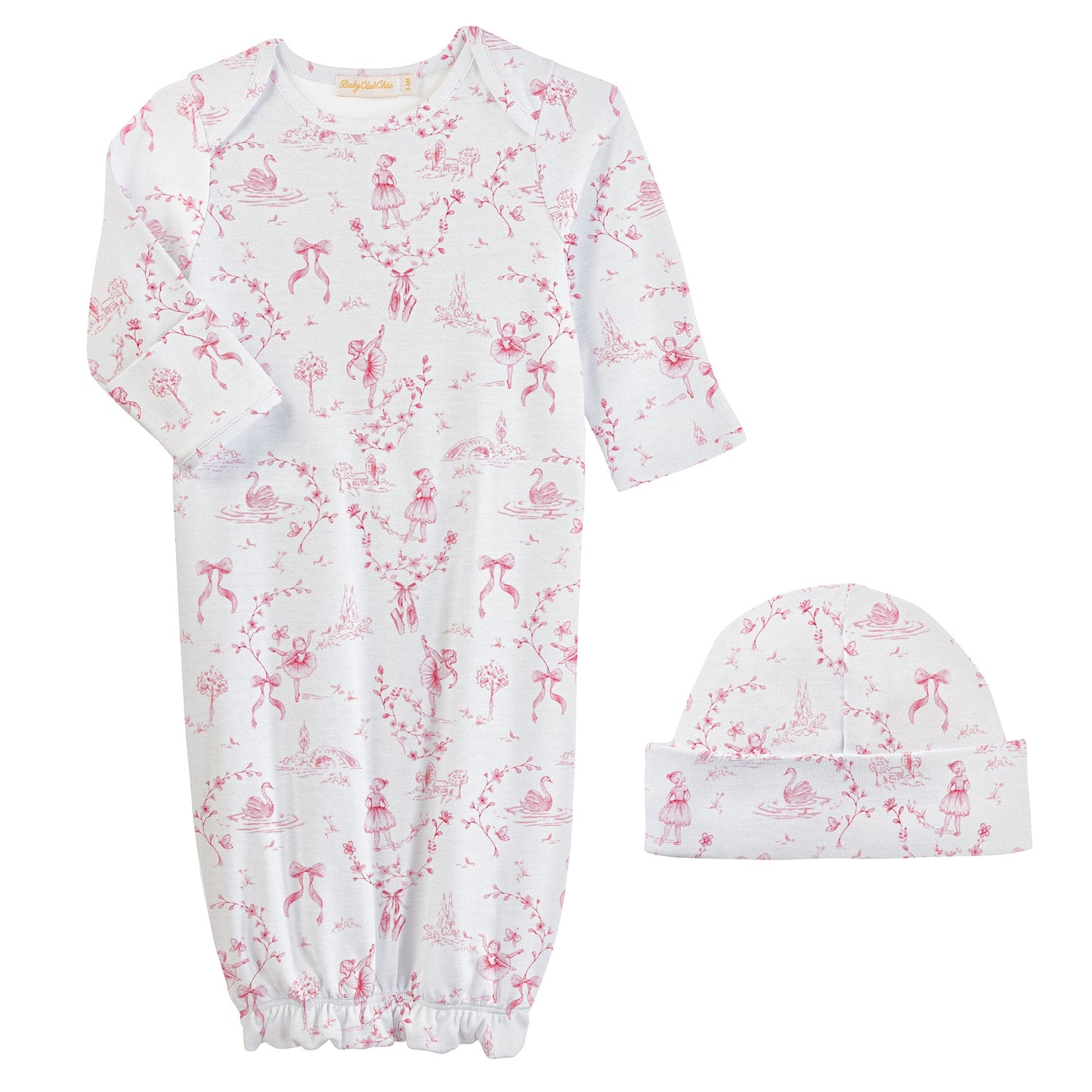 Grace in Toile Pima - Gown & Hat Set