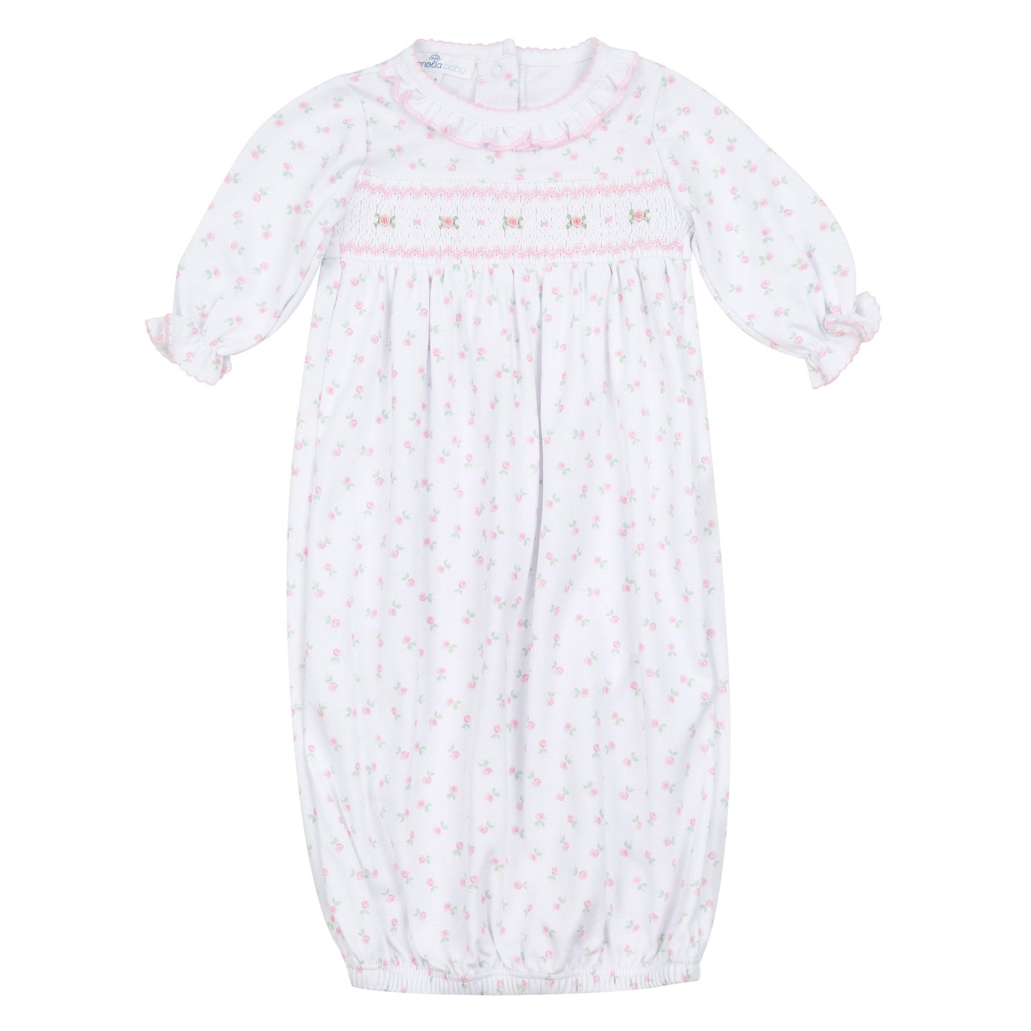 Juliette's Classics - Pink Smocked Infant Gown