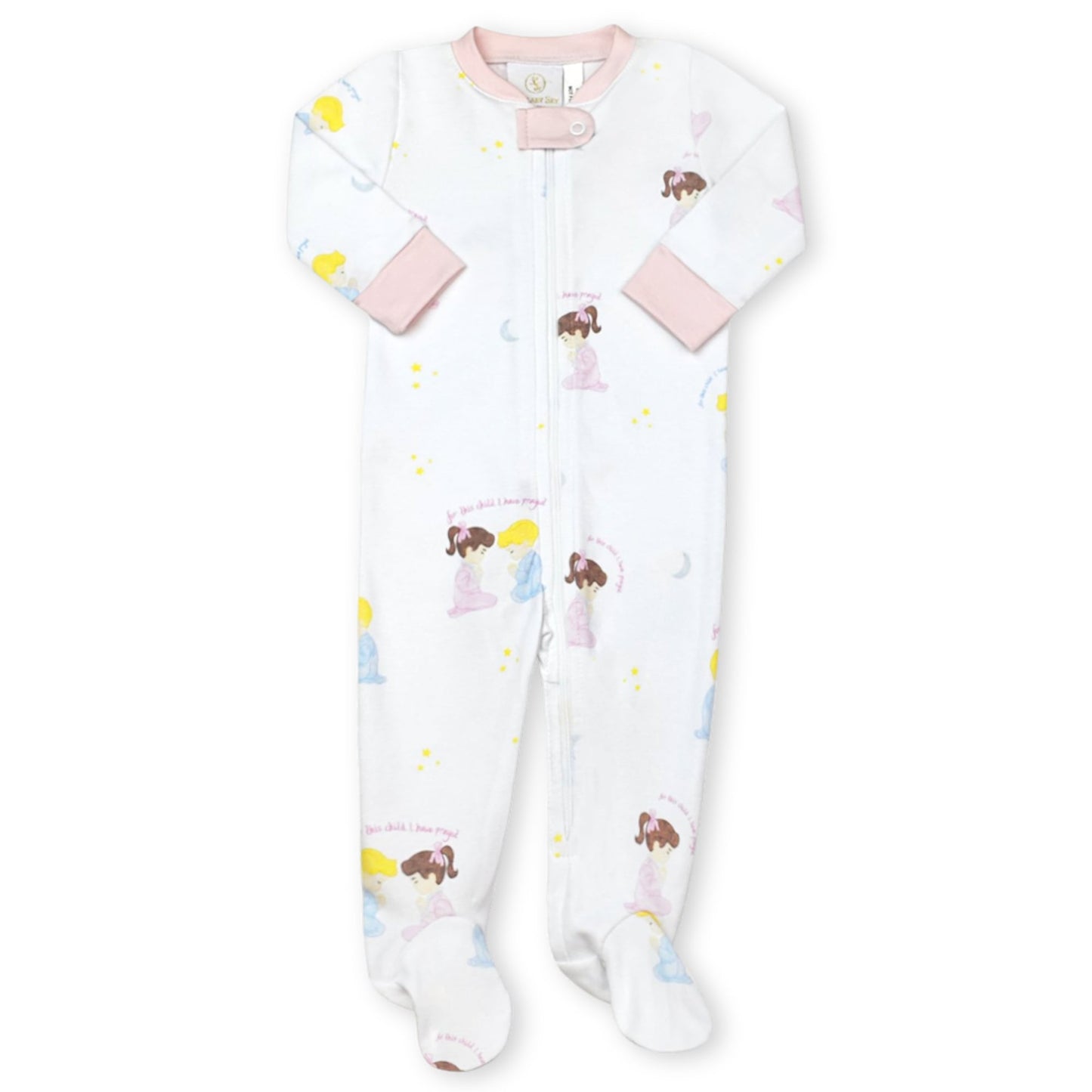 Once Upon a Time Footie - For This Child Print with Pink