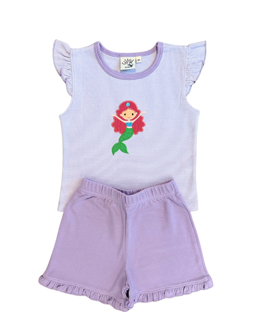 Luigi Mermaid Ruffled Short Set