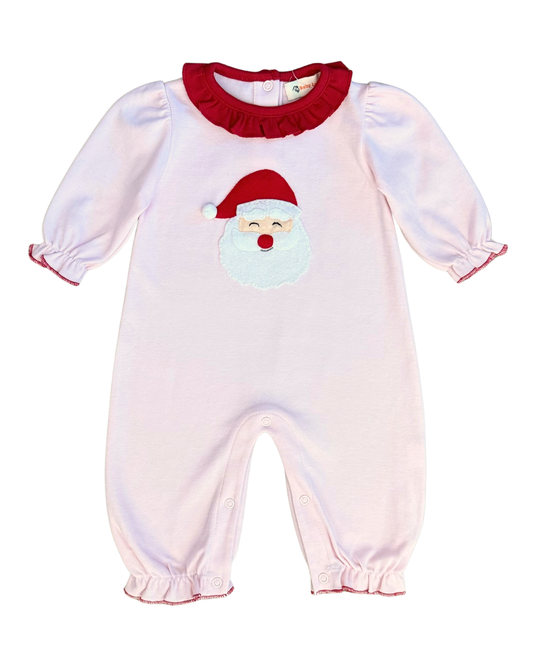 Luigi Ruffled Romper - Santa