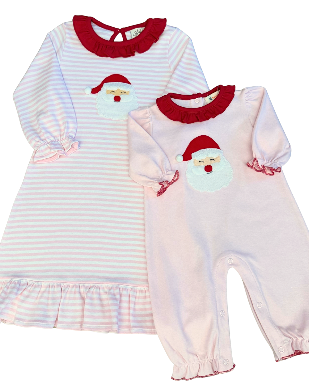 Luigi Ruffled Romper - Santa