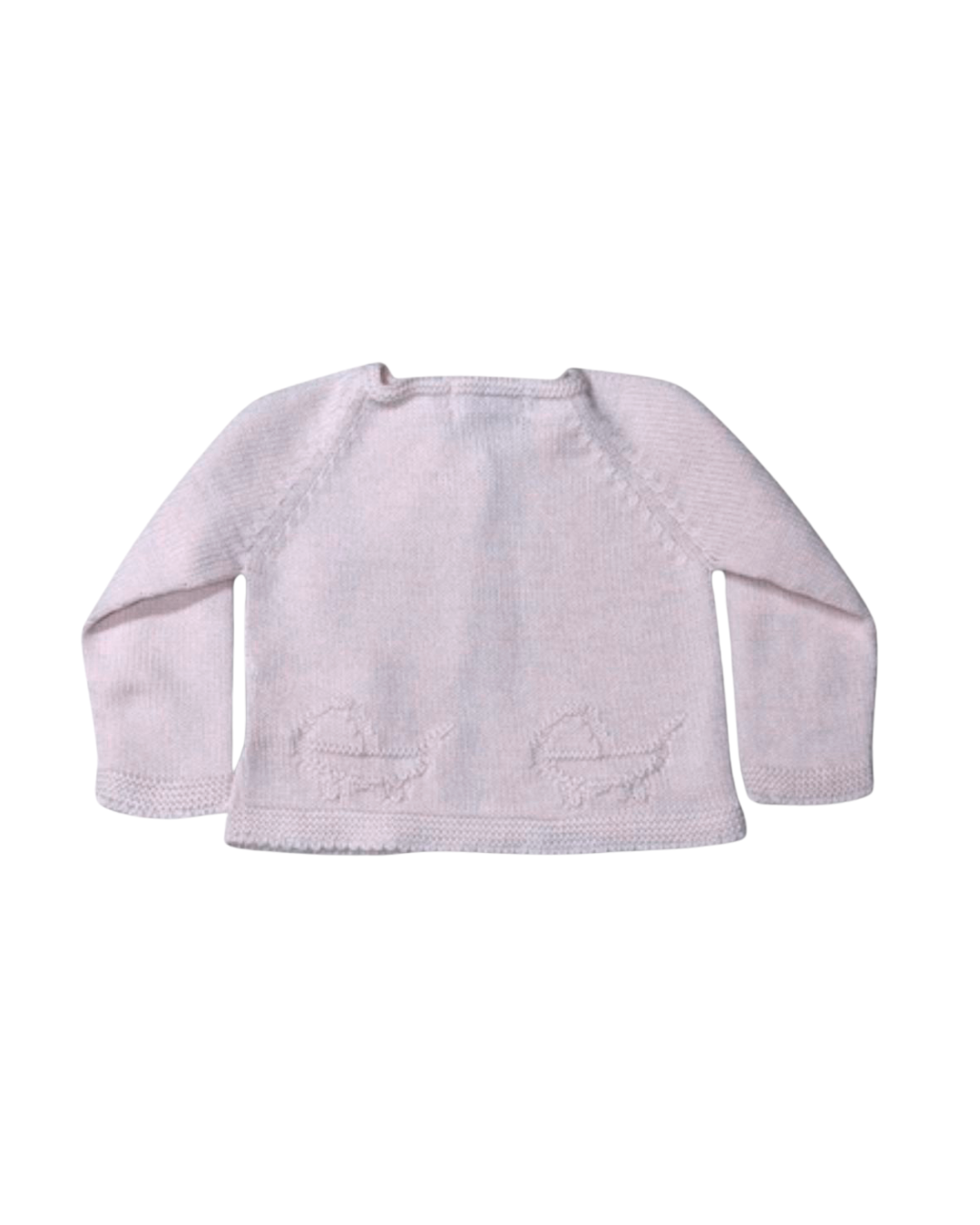 Mi Lucero Pram Cardigan & Pima Footie Set - Pink