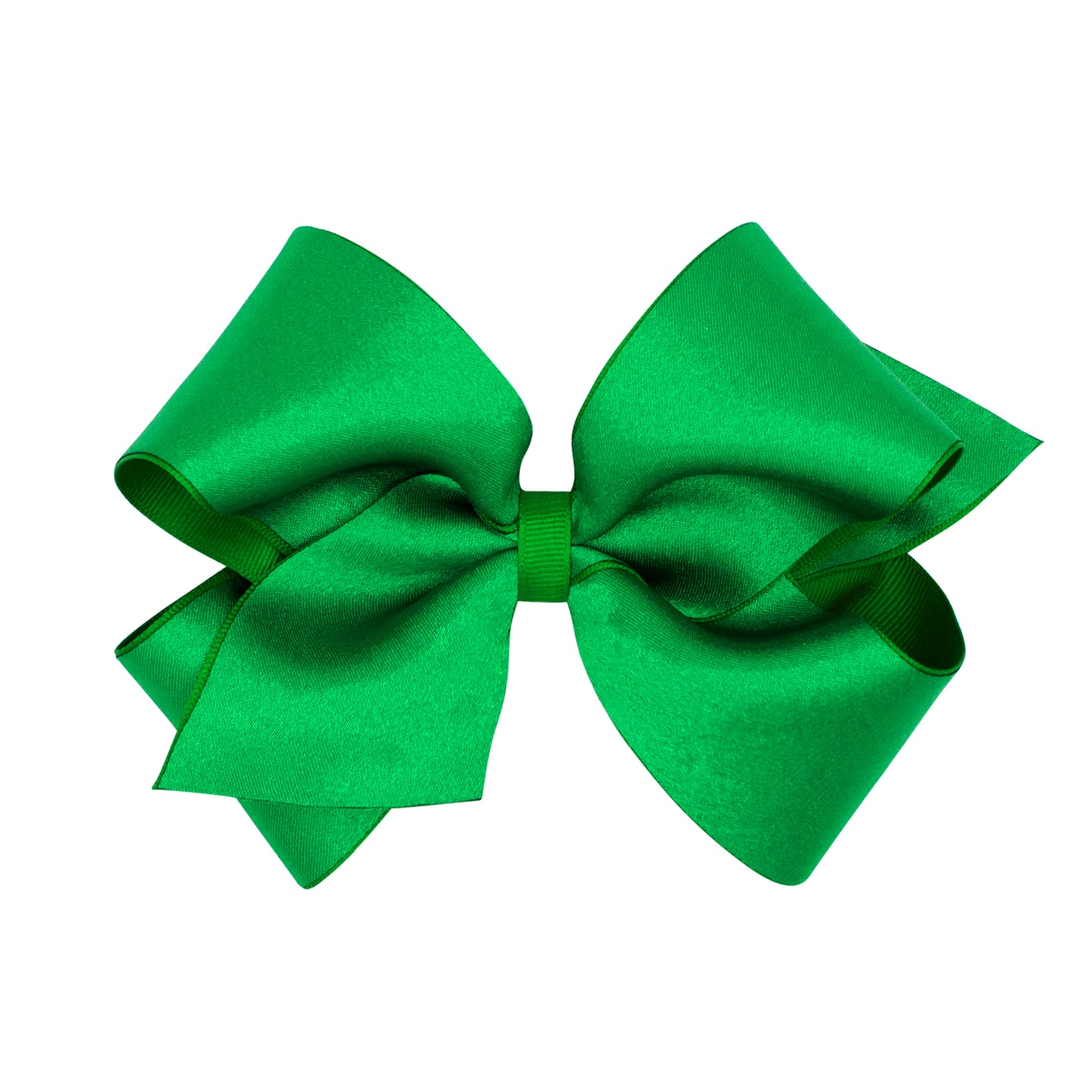 King Crepe Satin w/Grosgrain Underlay Hair Bow
