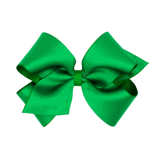 King Crepe Satin w/Grosgrain Underlay Hair Bow