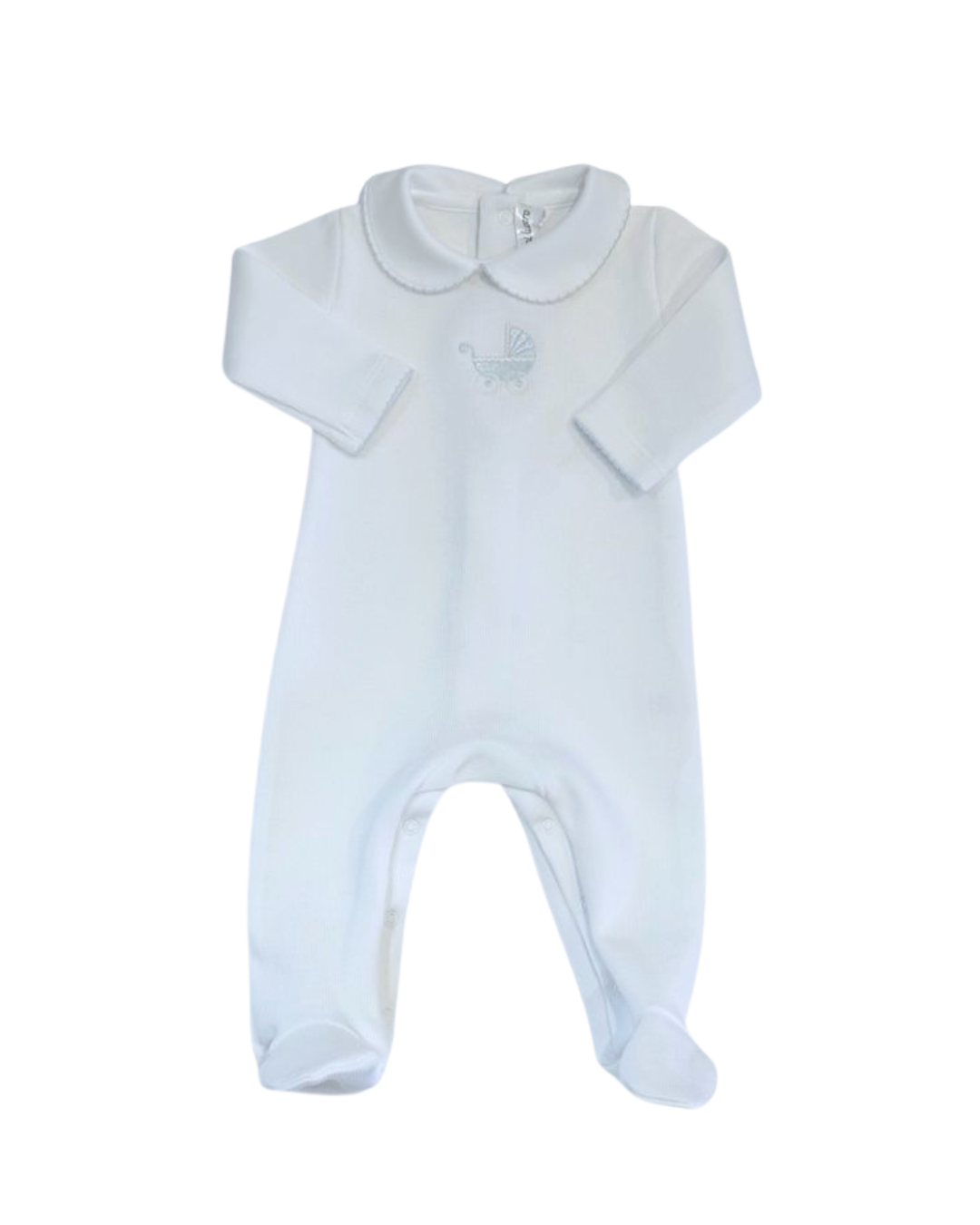 Mi Lucero Pram Cardigan & Pima Footie Set - Blue