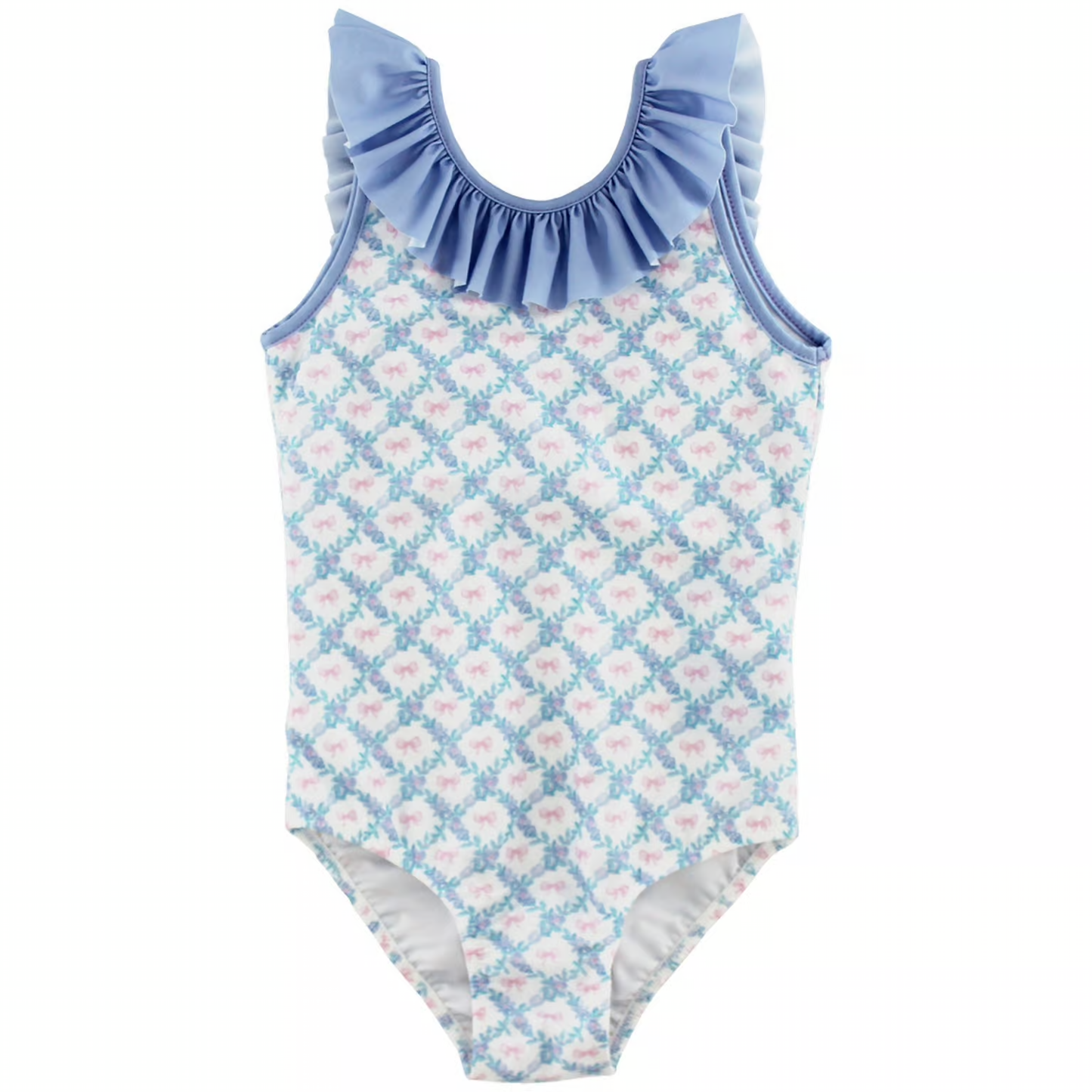 Girl's Bow Trellis Spandex Swimsuit
