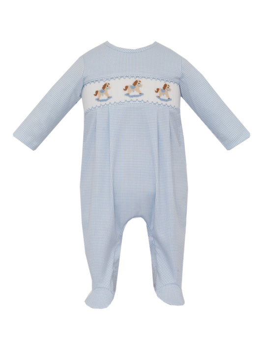 Smocked Rocking Horse Footie
