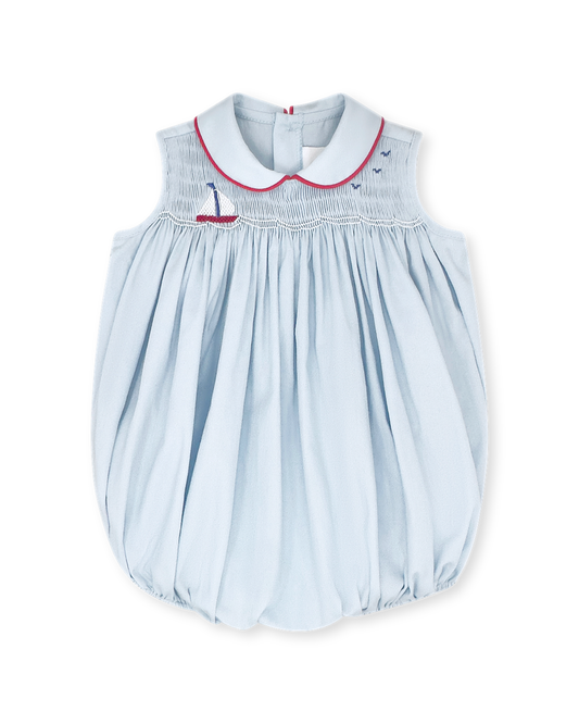 Brentwood Blue Smocked Sailboat - Beckett Bubble