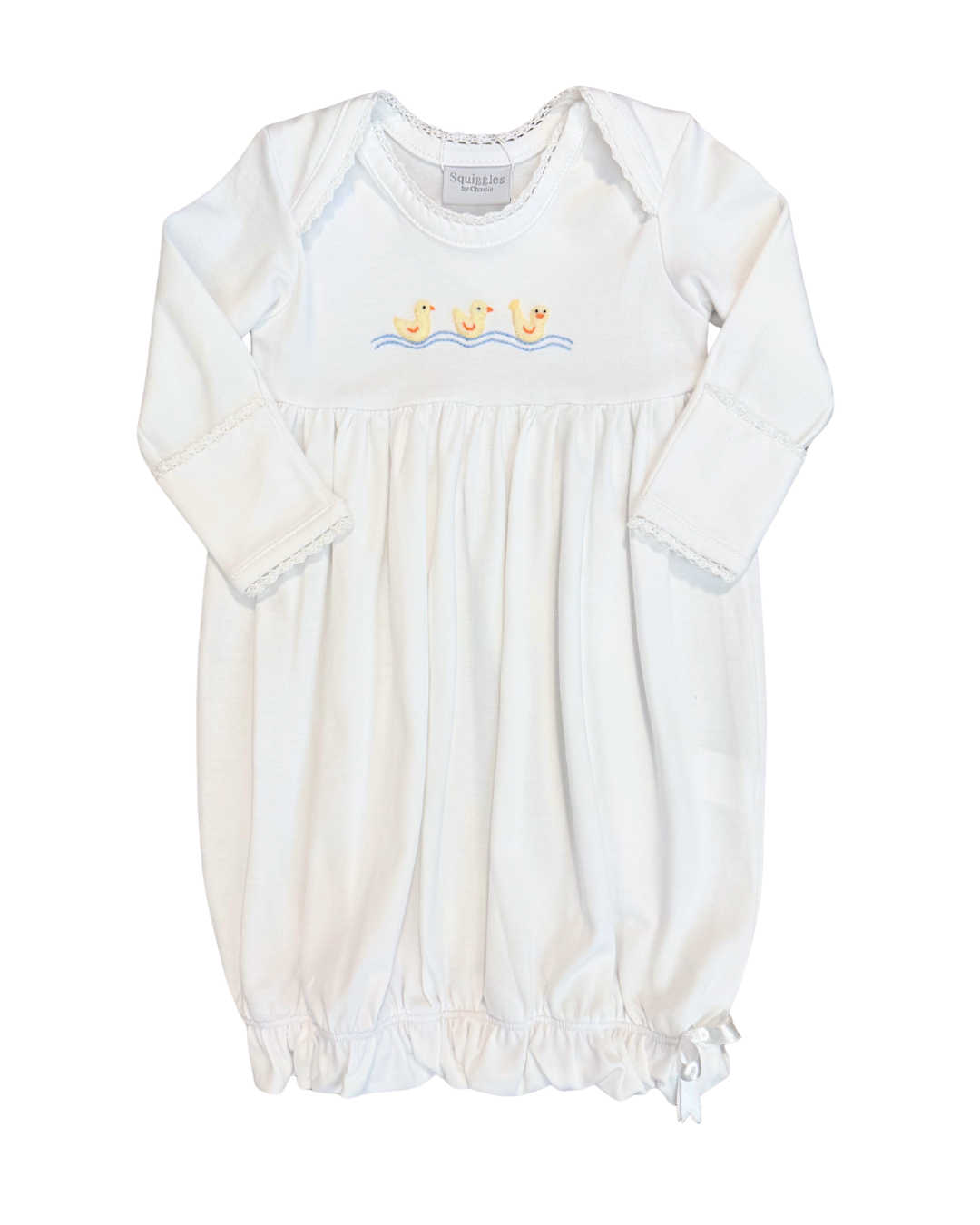 Squiggles - Ducks Crochet Infant Gown