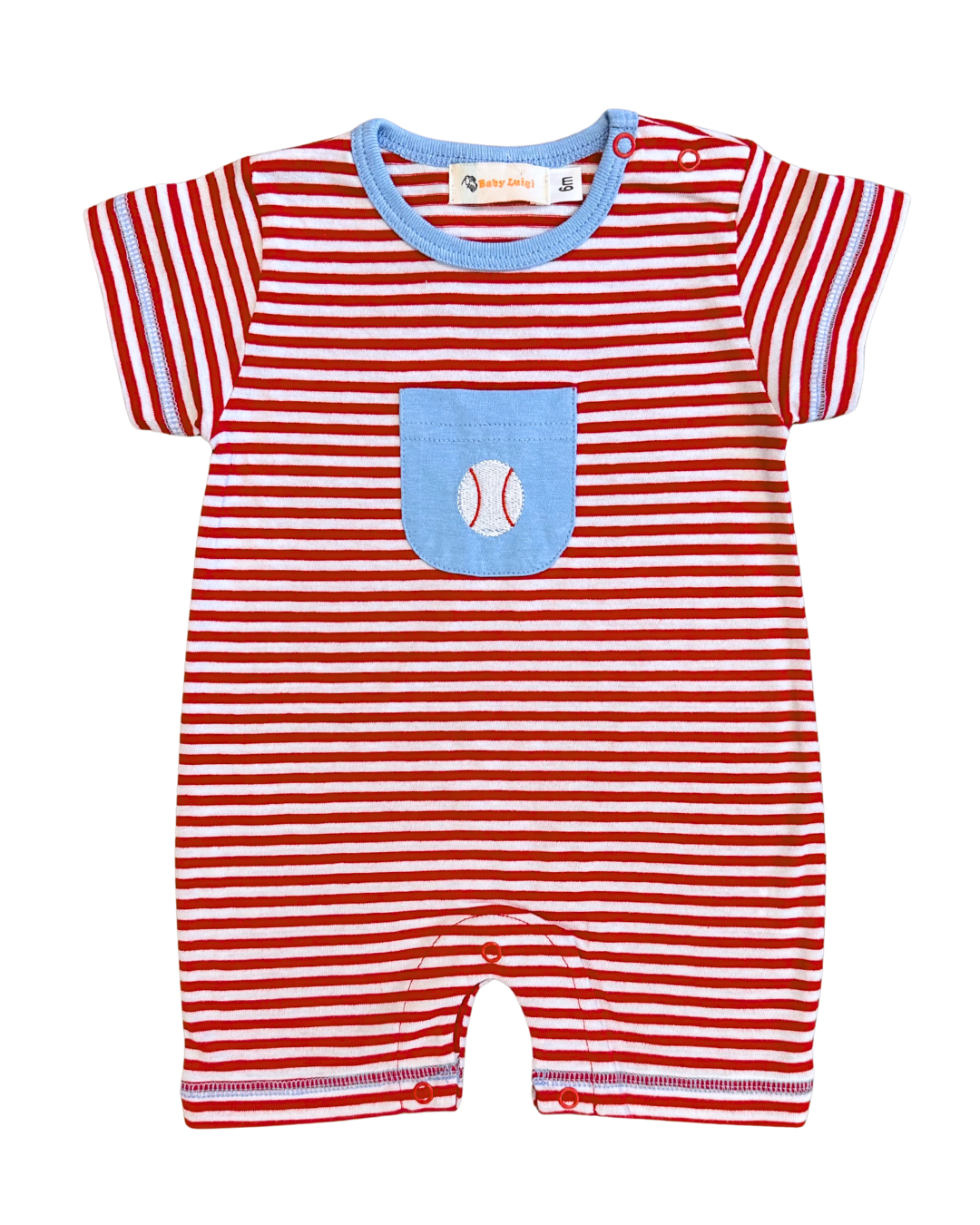 Luigi Baseball Pocket Romper