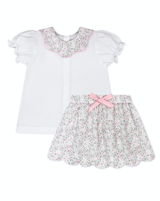 Susie Scallop Skirt Set - Belle Bunny Floral