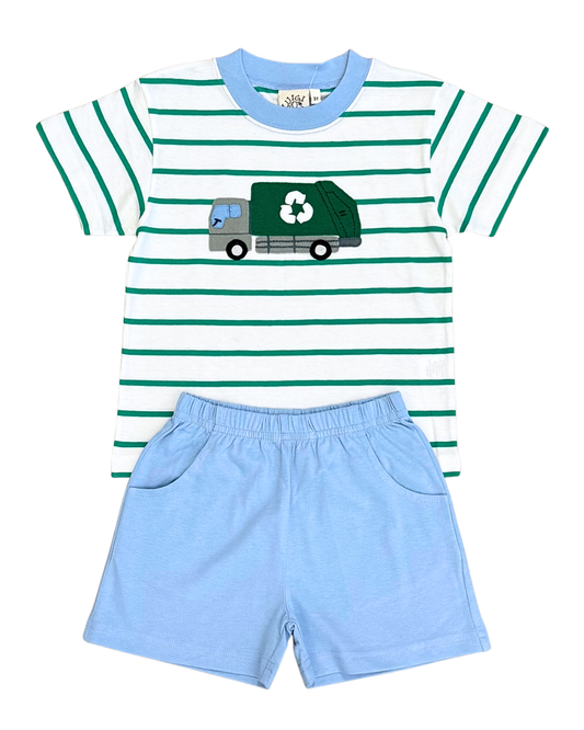 Luigi Garbage Truck Short Set