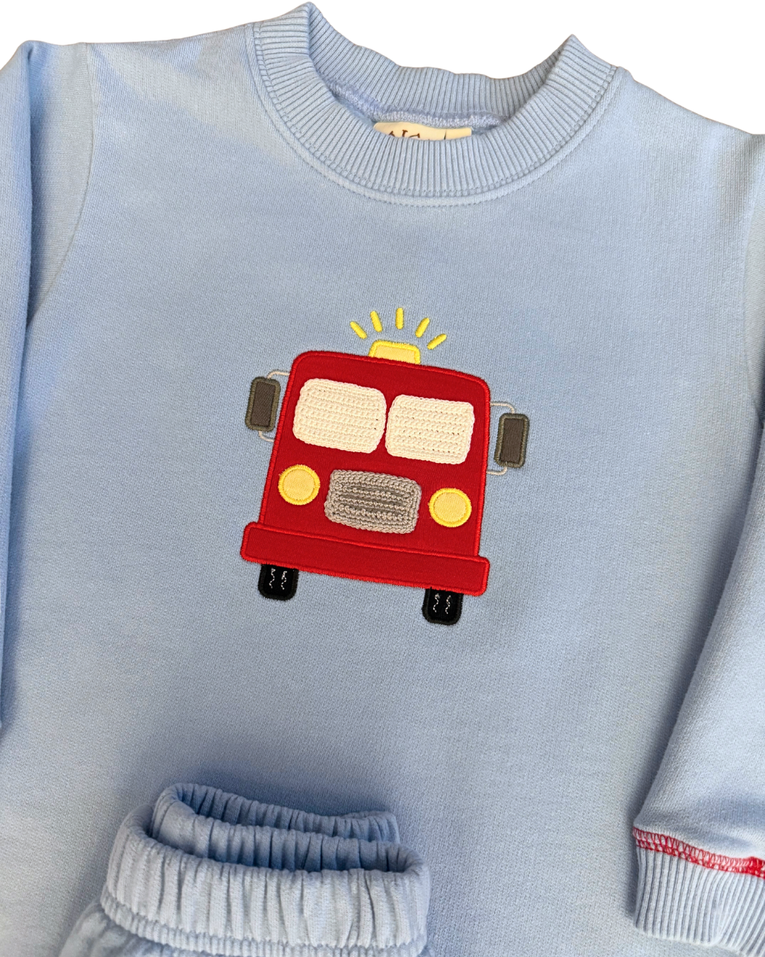 Luigi Fleece Sweatsuit - Crochet Firetruck