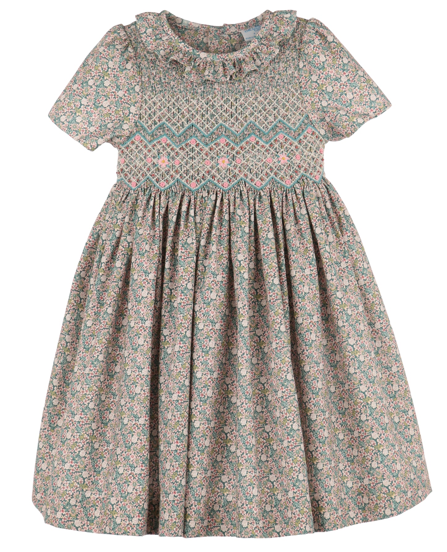 Forest Floral Dress - Teal