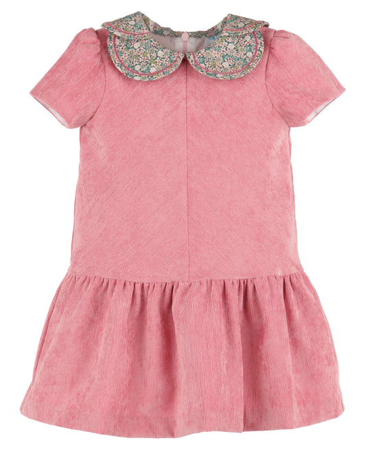 Forest Floral Petal Dress - Rose Corduroy