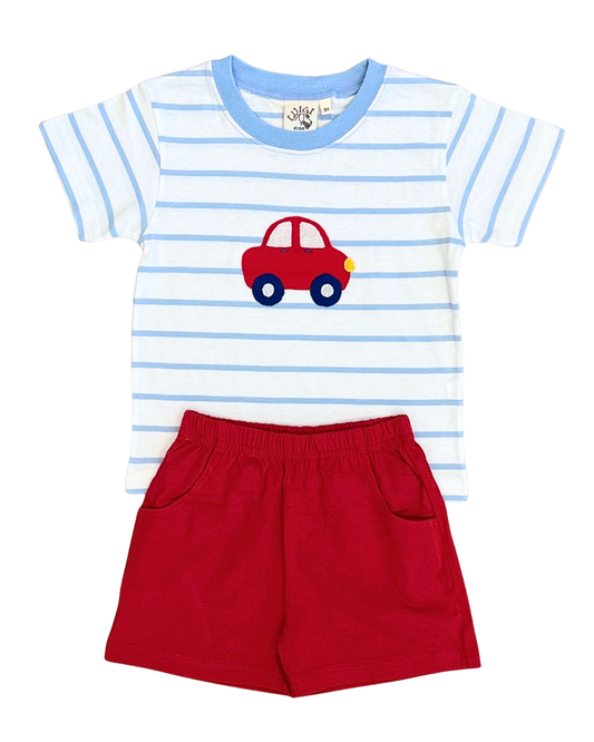 Luigi Red Car Short Set