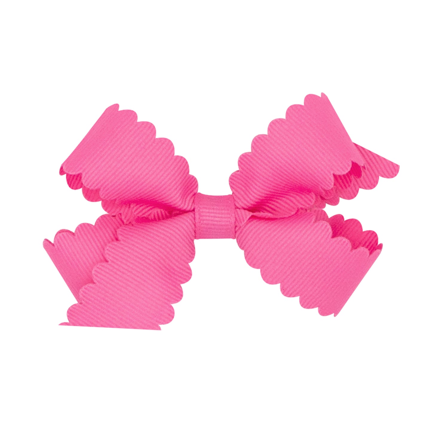 Mini Scalloped Grosgrain Hair Bow (Multiple Colors)
