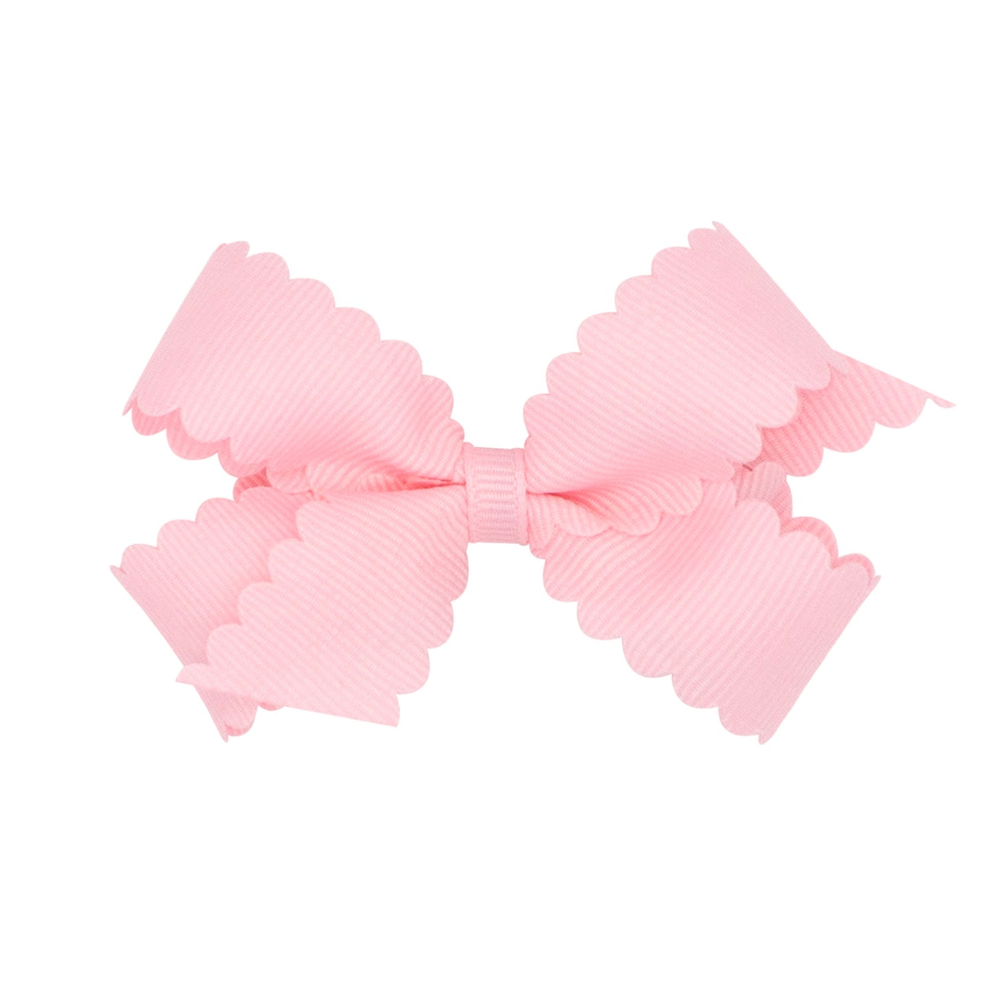 Mini Scalloped Grosgrain Hair Bow (Multiple Colors)