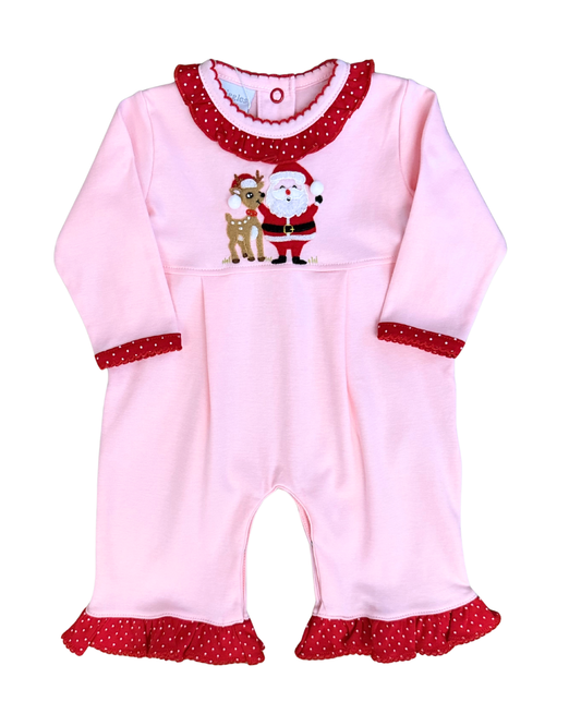 Squiggles - Santa & Happy Ruffled Romper