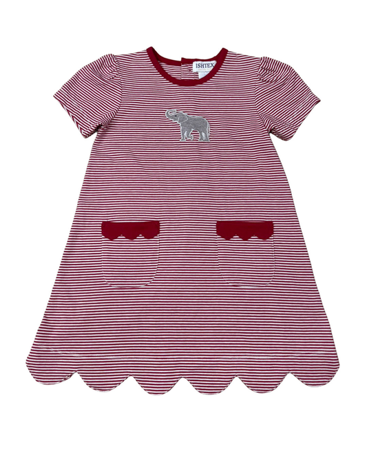 Elephant Football - Scalloped Dress